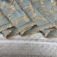 Kain Jacquard Mewah Retro Motif Bunga Relief Kawat Emas untuk Gaun Cheongsam Wanita dan Pembuatan Tas Tangan