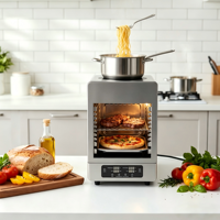 Four de comptoir JingXin avec cuisson hybride haut-bas, cuisine portable pour usage intérieur et extérieur