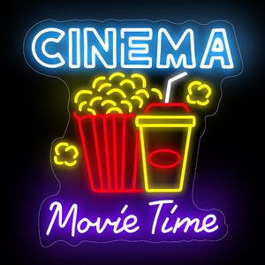 Cinema Movie Time Letreros Neon LED indoor hanging ambient light shop <b>sign</b> wall decoration light entrance indicator light 5V 12V - Product Image 1