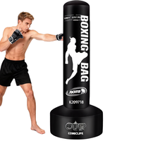 Sac de frappe autoportant en PVC pour adultes - Entraînement de boxe, kickboxing et MMA, 3,2 livres, comprend une pompe à air électrique et des accessoires de corde