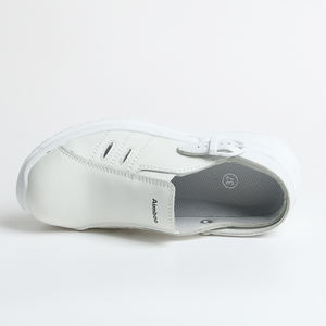 Produttore di fabbrica scarpe da infermiera personalizzate comode e durevoli bianche antistatiche mediche in pelle sintetica a buon mercato all'ingrosso - Product Image 5