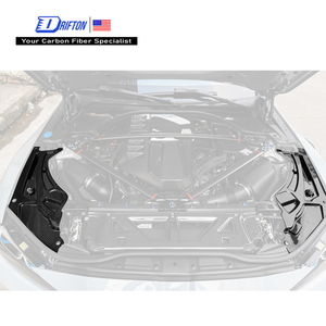 Cubiertas de paneles de faros delanteros de fibra de carbono seca para BMW G80 G81 M3 G82 G83 M4 2020-2024 - Product Image 1