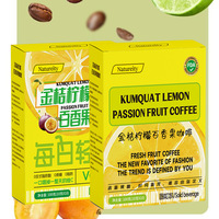 Grensoverschrijdende Kumquat Passievrucht Citroen Koffie 100g Doos Fabriek Groothandel Buitenlandse Handel Instant Suiker Vrij Chinees-Engels