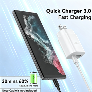 Cargador <span class=keywords><strong>USB</strong></span>-<span class=keywords><strong>C</strong></span> PD de 25W QC3.0 18W, Cargador Súper Rápido de 25W con Cable y Adaptador de Enchufe Americano, Cargador GaN de 25W - Product Image 2