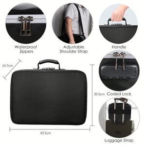 Sac de rangement portable OEM pour la maison et les voyages, ignifuge, pour documents et argent, avec serrure, sacs et étuis à usage spécial - Product Image 2