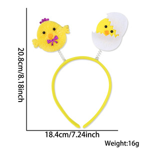 Bandeau d'oeufs de poulet de lapin de pâques pour accessoires photo Costume accessoire de cheveux fête faveur fournitures printemps cadeau de pâques - Product Image 5