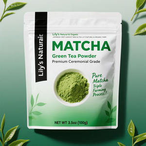 Bolsa de Embalaje de Polvo de Matcha Personalizada con Diseños Increíbles, de Aluminio, Resellable, Resistente a la Humedad - Product Image 1