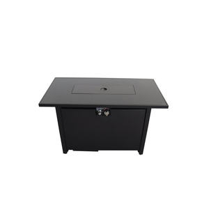 Mesa de Fogata de Acero de Estilo Moderno para Exteriores, 25 H x 42 W, con Tapa, para Decoración de Jardín - Product Image 6