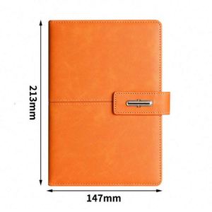 Cuaderno de Cuero PU Naranja Personalizado, Set de Regalo Corporativo, Diario A5, Set de Cuaderno de Negocios de Lujo Promocional al por Mayor con Bolígrafo - Product Image 4