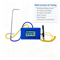 Multimètre HVAC portable AF7000, enregistreur de données de vitesse, volume, pression, température et humidité de l'air