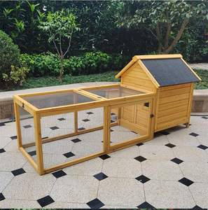 Poulailler professionnel en bois à motif solide avec enceinte pour l'élevage et l'élevage de volailles de jardin - Product Image 2