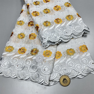 Tessuto di pizzo britannico austriaco merletto voile svizzero 100% cotone voile tessuto africano moda per vestito e stoffa - Product Image 5