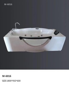 Hidro acrílico independiente moderno para jacuzzi, bañera de hidromasaje con Control Digital con cascada grande, escurridor de bañeras de hidromasaje para villas - Product Image 4