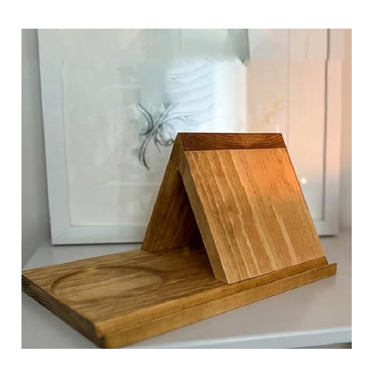 Piccola Libreria, Supporto Triangolare In Legno, Supporto Per Libri Con