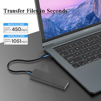 Boîtier M.2 Nvme Ssd 10gbps Usb C Usb3.1 Support de disque dur 2280/ 2230/ 2242/ 2260 Ssd boîtier de disque dur externe