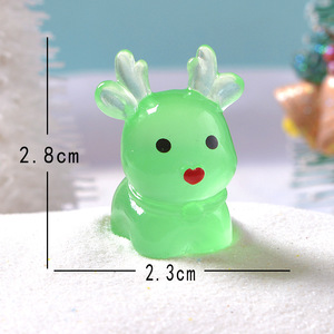 Figurines de rennes phosphorescentes colorées pour jardin féerique, décorations de Noël, loisirs créatifs et cadeaux de fête - Product Image 3