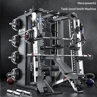 Machine Smith Commerciale Pliable en Métal avec Rack à Squats Multifonctionnel pour Entraînement Complet à Domicile