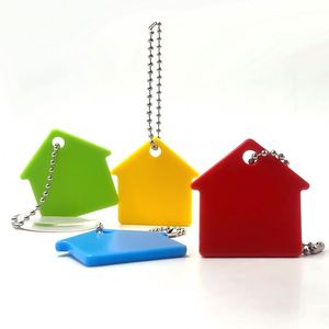 <b>Custom</b> House Shape Motel <b>Keychain</b>, Soft Vintage Style Hotel Keychains, Personalized Gifts with Business LOGO - Product Image 3