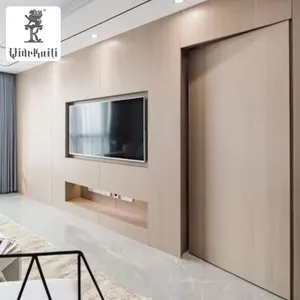 Customized Design Modern House Interior Frameless Invisible Flush Door With Hidden Hinge