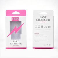 Boîte en carton portable vide pour chargeur USB rapide avec fenêtre transparente, personnalisable, pour chargeur de téléphone portable de voyage – Vente en gros