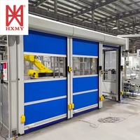 Porte rapide à enroulement en aluminium, accès rapide, porte haute, porte automatique à grande vitesse en PVC avec servomoteur