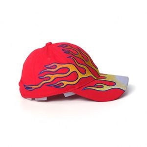 Casquette de baseball 6 panneaux style Hip Hop, personnalisable, streetwear, logo brodé 3D flamme rouge, 100% coton, visière incurvée, Gorras - Product Image 4