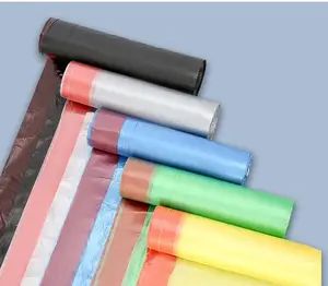 졸라매는 끈 쓰레기 봉투 베스트 셀러 제품 롤 55 갤런 가정용 제품에 맞춤형 로고 인쇄가있는 다채로운 중국어