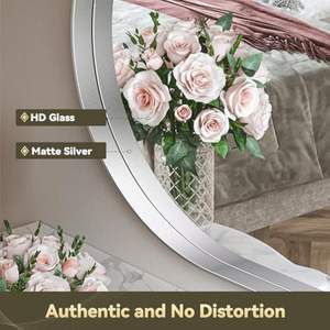 กระจกติดผนังปรับแต่งได้มีสไตล์ทันสมัยพร้อมกรอบโลหะขัดเงาที่ทนทานสำหรับตกแต่งทางเข้าห้องนอนห้องน้ำ - Product Image 5