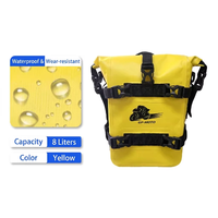 Jade untuk Universal PVC IPX-6 Ransel Anti Air untuk Sepeda Motor, Pelindung Mesin Anti Gores, Bagasi 13L untuk Petualangan