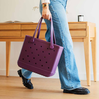 Sac fourre-tout de maquillage vierge en silicone avec insert EVA pour la plage, nouveau design, personnalisable avec logo, vente en gros