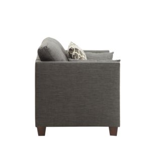DB Laurissa Light Charcoal Linen <b>Armchair</b> with 3 Pillows <b>for</b> <b>Living</b> <b>Room</b> Decor - Product Image 6