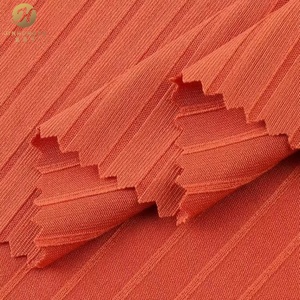 Mới 12x2 Sữa Lụa Sườn Vải 90% Polyester10 % Spandex 210gsm Dệt Kim Spandex Gân Vải Cho T-Shirts Và Cơ Sở Lớp - Product Image 5