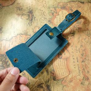 Top Layer Cowhide Embossed Durable Modern Airplane Travel Tag Snap <b>Creative</b> Suitcase Tag Checked-in Leather Welcome <b>Gifts</b> - Product Image 4