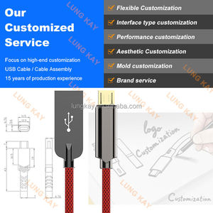 Cable Micro USB 2.0 LUNG KAY, Cable de Datos de Carga Rápida V8 con Trenzado de Nailon de 480mbps para Teléfonos Android - Product Image 4