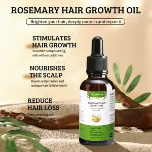 Aceite para el crecimiento del cabello de Romero a base de hierbas OEM y ODM, aceite nutritivo Natural para el cuidado del cabello, reparación del cuero cabelludo, brillo y reducción de la pérdida de cabello