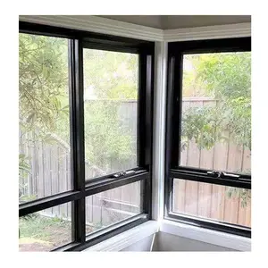 AS2047 Australian Standard Windows And Doors Commercial External Window Double Glazed Aluminum Awning Windows with Timber Reveal