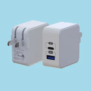 New arrival 30W dual 20V 15V 9V 3A 2A 1.5A A C white black mobile phone multi PD3.0 Travel Wall Charger with eu uk plug