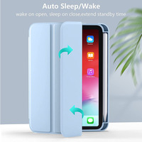 Porte-crayon Flip PU Tablet Leather Smart Clear PC Shell Case Tablet Housse en silicone pour iPad 10 10.9 pouces 2022 10e génération