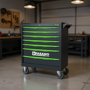 Ensemble d'outils de réparation automobile Fasano Tools 124V/AS257 avec armoire à roulettes et kit mécanique complet pour l'entretien des véhicules - Product Image 1