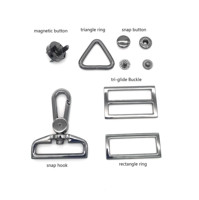 Ensemble complet d'accessoires métalliques Boucle de ceinture coulissante réglable de 38mm pour sac à dos