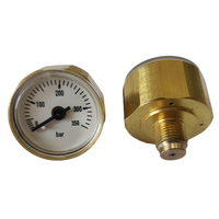 28mm Diameter 350bar Mini air High Pressure Gauge Manometer