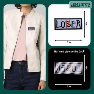 แพทช์ปักลาย Loser Lover ขนาด 3 นิ้ว สำหรับรีดติดกระเป๋า เสื้อผ้า หมวก กางเกงยีนส์ - Product Image 4