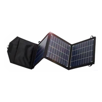 Panel Surya Portabel Tahan Air 18W 3 Lipat 795*210*3 mm 2*USB Charger untuk Perjalanan Luar Ruangan, Berkemah, Mendaki Gunung