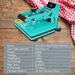 Mecolour Máy Ép Nhiệt Bán Chạy Máy In Áo Thun Được Ce Phê Duyệt Máy Ép Nhiệt 23*30Cm - Product Image 5