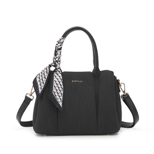 Bolso Tote Casual para <span class=keywords><strong>Mujer</strong></span>, Bolso de Mano Estructurado para el Trabajo, Cierre de Cremallera, Forro de Nailon Impermeable, con Cadenas y Pañuelos, y Correa Desmontable - Product Image 5