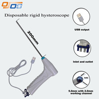Hystéroscope numérique compact à usage unique avec moniteur HD intégré et caméra Endoscope USB 720P