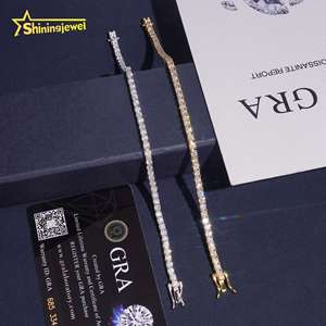 Spedizione Rapida da Magazzino USA, Collana Tennis Iced Out VVS Moissanite Certificata GRA, Gioielli Hip Hop con Tester per Diamanti - Product Image 4