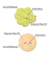 Ensemble de six coussins de chaise design hamburger, mignons et anti-stress, pour la maison