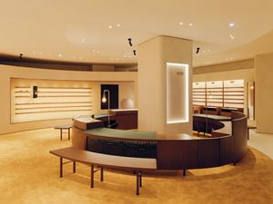 Estante de exhibición de gafas moderno y sencillo banco de trabajo de madera personalizado para gafas centro comercial diseño de decoración interior - Product Image 3