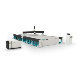 High speed copper aluminum steel waterjet laser CNC cutter waterjet cutting machine with 6000psi direct drive pump